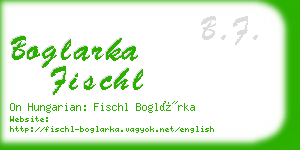 boglarka fischl business card